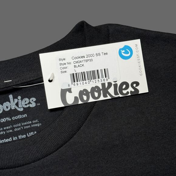 Cookies 2000 SS Tee Black Mens NWT Size L CM241TSP33 - Picture 4 of 5